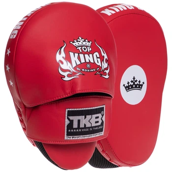 Лапа Изогнутая для бокса и единоборств 2 шт 26x18x9см Кожа TOP KING Super красный TKFMS