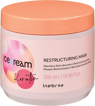 Відновлююча маска з кератином - Inebrya Ice Cream Keratin Restructuring Mask 500ml (675262-1976945959-2)