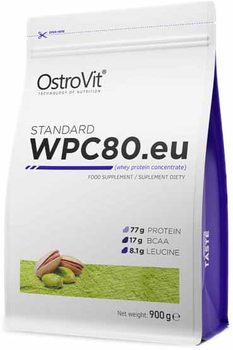 Białko OstroVit Standart WPC80.eu 900 g Krem pistacjowy (5902232612387)