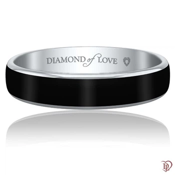 Обручку DIAMOND of LOVE "Калейдоскоп Кохання: Сяйво" чоловіче в білому золоті, 19,5 р