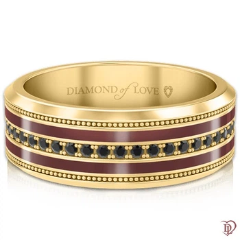 Обручку DIAMOND of LOVE "Таємниця: Натхнення" чоловіче в жовтому золоті, 20 р)