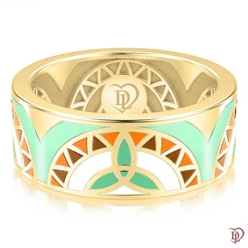 Обручку DIAMOND of LOVE "Талісман: Життя" жіноче в жовтому золоті, 16,5 р