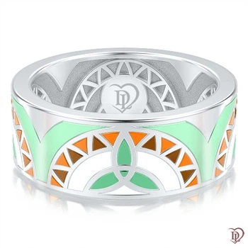 Обручальное кольцо DIAMOND of LOVE "Талисман: Жизни" женское в белом золоте, 16,5р