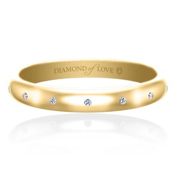 Обручку DIAMOND of LOVE "Мій милий ангел: Ніжність" жіноче в жовтому золоті, 16р.