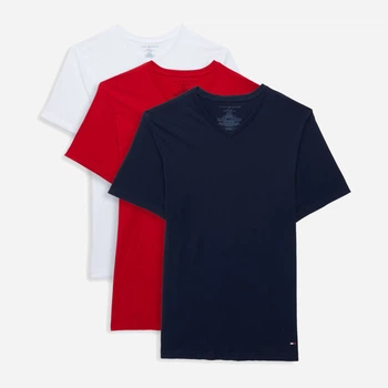 Набір футболок бавовняних довгих чоловічих Tommy Hilfiger 215188263 M 3 шт Різнокольоровий (1159806802)