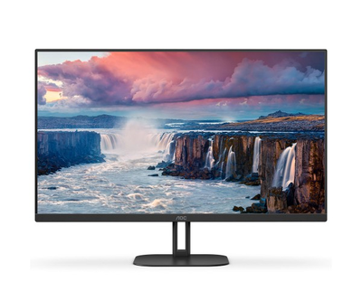TFT 23.8" AOC 24V5CE/BK, IPS, 119% sRGB, 75Гц, 1 мс, HDMI, USB-C, USB-hub, кол, чорний