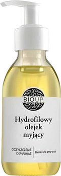 Гідрофільна олія для вмивання Bioup для обличчя Очищення та зняття макіяжу Ніжний лимон 150 мл (5907642731338)