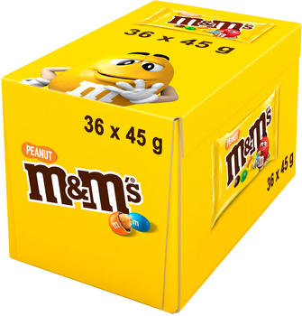 Упаковка драже M&M's з арахісом 36 шт x 45 г (5000159542906)