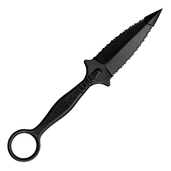 Ніж фіксований Cold Steel FGX Ring Dagger (довжина: 235мм, лезо: 89мм, чорне), чорний