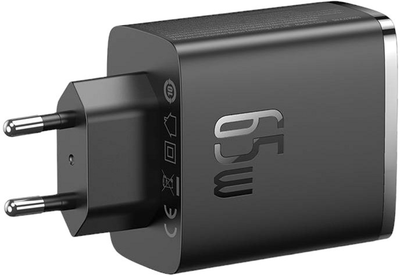 Мережевий зарядний пристрій Baseus OS-Cube Pro 2 xUSB-C + USB 65 W Black (P10152301113-00)