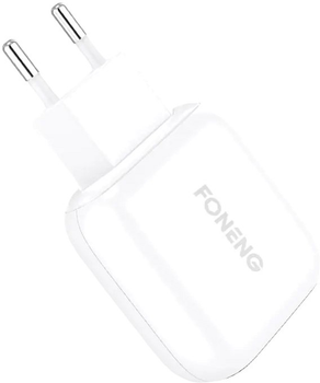 Мережевий зарядний пристрій Foneng 2 x USB QC 3.0 + кабель USB Micro White (EU36 Micro)