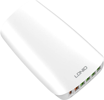 Мережевий зарядний пристрій Ldnio USB - USB-C 65 W + кабель живлення White (A6573C Power Cord)