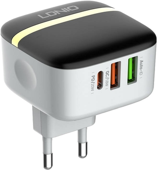 Мережевий зарядний пристрій Ldnio 2 x USB - USB-C 32 W + кабель USB-C - USB-C (A3513Q Type-C-Type-C)