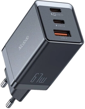Мережевий зарядний пристрій Mcdodo 2 x USB-C USB 67W Black (CH-1541)