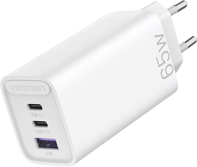 Мережевий зарядний пристрій Vention 2 x USB-C 65 W/30 W USB-A 30 W (FAAW0-EU)