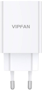 Мережевий зарядний пристрій Vipfan USB 18 W QC 3.0 + кабель Micro USB White (E03S-MK)