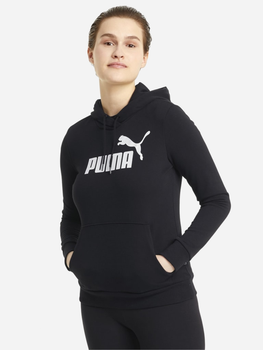 Bluza z kapturem damska Puma Ess Logo Hoodie Tr 586791-01 XL Czarna (4063697202320)