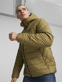 Kurtka przejściowa męska z kapturem Puma Ess Hooded Padded Jacket 84893893 XL Brązowa (4099684039778)