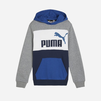 Młodzieżowa bluza z kapturem chłopięca Puma Ess Block Hoodie Tr B 67971814 164 cm Wielobarwna (4099685611416)