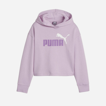 Dziewczęca bluza z kapturem Puma Ess+ 2Color Logo Short Length Hoodie Tr 68099360 128 cm Różowa (4099686764128)