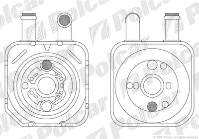 Радіатор масляний (теплообмінник) Polcar 1325L82 Audi A6, A4, A8, Allroad; Skoda Superb; Volkswagen Passat 059117021B