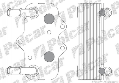 Радіатор масляний (теплообмінник) Polcar 5508L83 Opel Astra, Zafira, Vectra 5989070121