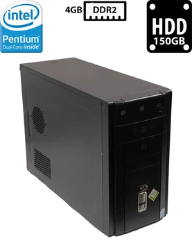 Комп'ютер Asus P5G-MX Tower Intel Pentium Dual E2220 2.40GHz 4GB DDR2 HDD 150GB Intel 82945G Express Chipset Family VGA (PNTBE22R4H150A) Б/В