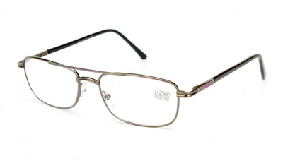 Окуляри скло Boshi-Veeton 8956-C2 у металевій оправі, очки для читання зі скляною лінзою +4..5