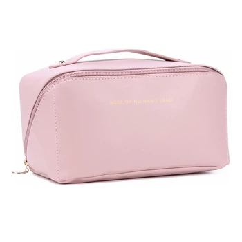 Жіноча косметичка Lesko BK-HZB-02 Pink несесер органайзер дорожня бьюті кейс
