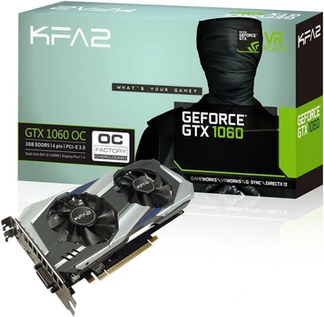 Видеокарта KFA2 GeForce GTX 1060 OC 3 GB GDDR5 Б/У