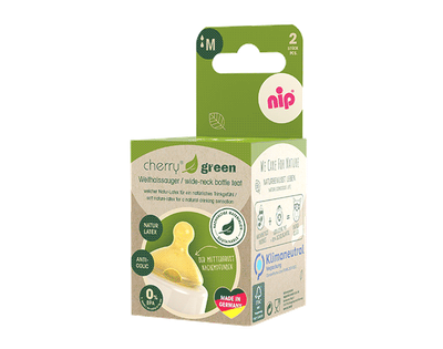Соска кругла Cherry Green (латекс)(від 0 м.), S (повільний потік),(2 шт)/ NIP