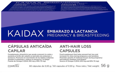 Suplement diety Topicrem KAIDAX Kapsułki dla kobiet w ciąży i karmiących piersią 60 kapsułek (8437015822273)