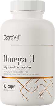 Suplement diety OstroVit Omega 3 Łatwe do połknięcia 90 kapsułek (5903933906348)