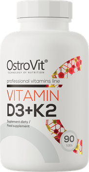 Вітаміни OstroVit Vitamin D3+K2 90 таблеток (5902232611960)