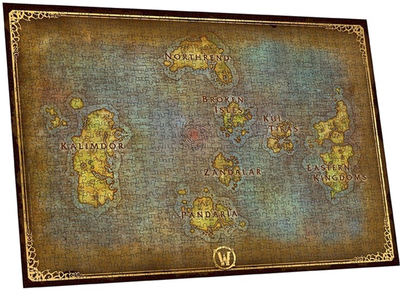 Puzzle ABYstyle World of Warcraft 1000 pieces Azeroth's map (3665361071839)