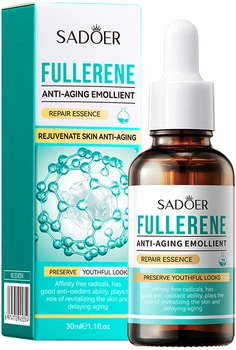 Сироватка для обличчя Sadoer Fullerene Anti Aging Emollient Essence з фулеренами 30 мл (6974772945354/6942349742507)