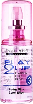 Флюид для блеска волос "Масло кактуса и эффект ботокса" - Exclusive Professional Play2Up Platinum Fluid Drops 80ml (1344290-9474189)