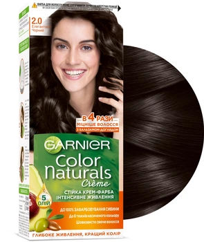 Стійка крем-фарба з трьома оліями Garnier Color Naturals 2.0 - Елегантний чорний (435553-928230-2)