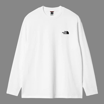 Лонгслив унисекс з малюнком гір The North Face розмір L білого кольору