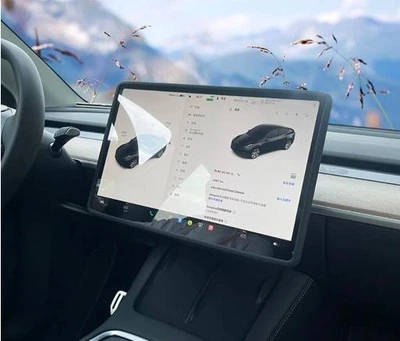 Защитный чехол с силиконовой защитой экрана Maxi Group для Tesla Model 3 Y Черный Al1