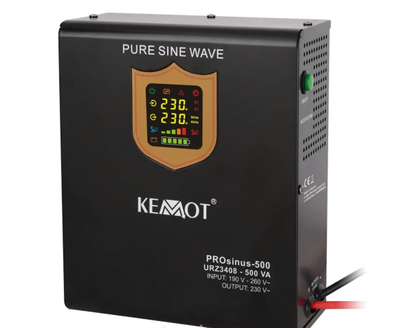 Джерело безперебійного живлення (Настінний) (ДБЖ) Kemot 300/500W 12v Чорний