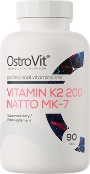 Харчова добавка OstroVit Vitamin K2 200 Natto MK-7 90 таблеток (5903246226782)