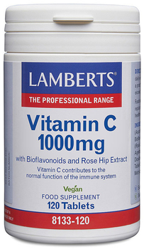 Witamina C Lamberts z bioflawonoidami 1000 Mg 120 tabs (5055148414078)