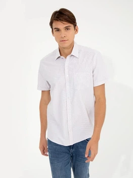 Рубашка хлопковая летняя мужская Pierre Cardin G021GL004-000-1433073(bej) 2XL Бежевая (8682734464963)
