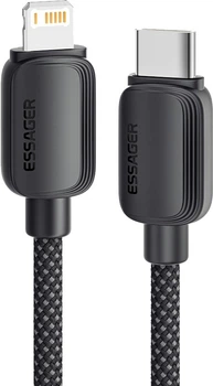 Кабель ESSAGER Breeze USB Cable USB-C to Ligthning 1 м 20W Black (EXCTL-WL01-P)