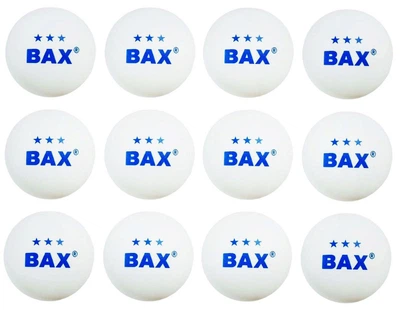 Мячики для настольного тенниса BAX 3* Набор 12 шт 40 мм White