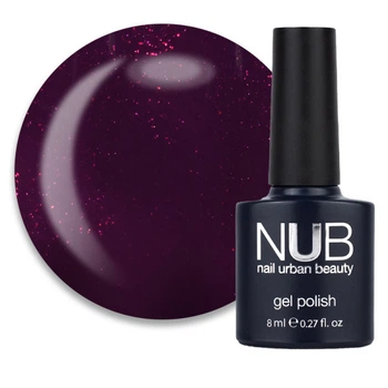 Гель-лак NUB 063 Rebel Heart бордово-фиолетовый с шиммерами 8 мл (096200205635)