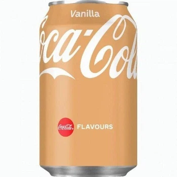 Напій безалкогольний газований Coca-Cola Vanilla 330 мл — класична кола з ніжним ванільним смаком