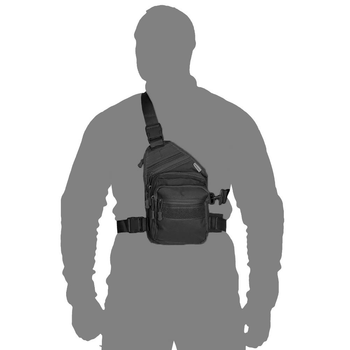 Тактическая CamoTec сумка Gunner Sling Black черный