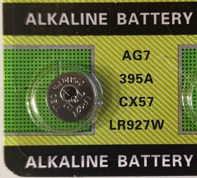 Батарейка алкалиновая T&E 395A SR927SW LR927W AG7 CX57 LR926 G7 V7GA 1.55 В для кварцевых часов 1 шт.